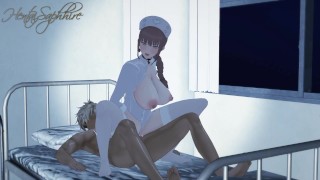 Makima get caught by security and was GANGBANGED (Threesome, DP, Chainsaw man)
