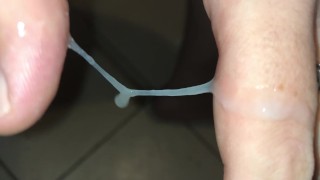 Cumming in the bathroom