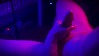Dirty Hot Oiled Guy Jerking Off His Hard Cock in This Night | Male moans| Cumshot Close Up
