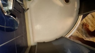Handsfree orgasm under shower