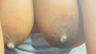 POV: EBONY WITH BIG TITTIES AND PRETTY NIPPLES BOUNCING ON YOUR HARD COCK