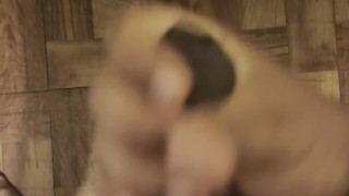 stroking my cock in the bathroom