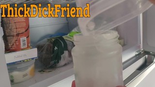 Making Devil's Dick from a hairy White Big Cock - sperm bank