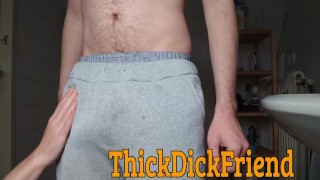 Shaving boyfriend's bushy dick