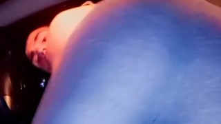 sissy femboy twerking bubblebutt for truckers at public truckstop.