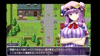 【#02 東方エロゲー(体験版)実況】魔力を失ったパチュリーが体を売って働くお話 村人におっぱい揉まれて家で生中出しセックスしてしまい・・(爆乳パチュリー・ノーレッジ同人エロゲー)