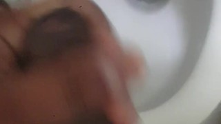 Public toilet Srilankan gay handjob and cum