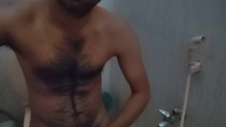 During Shower Masturbation I feel so horny dick is so hard.