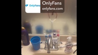 cleaning myself out so your cum can shoot out of me next 😈