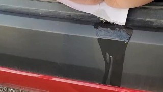 Pissing on a Test Drive Vehicle to hopefully get a discount!
