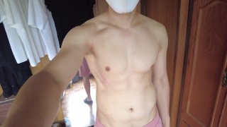 【無修正】【高画質】【音声有】ムキムキオナニー休日男ルーティン