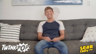 TWINKPOP - Fit And Hung Stud Kevin Strokes His Dick Until He Shoots His Sticky Big Load