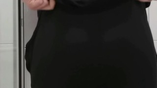 I'm changing my thong in my bathroom at the hospital