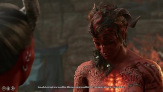 Tiefling and Karlach can finally touch each other (2nd romance scene + dialogs)