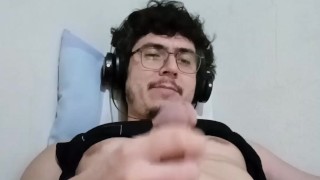 Handsome stud masturbates and ejaculates for you