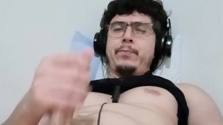 Handsome stud masturbates and ejaculates for you