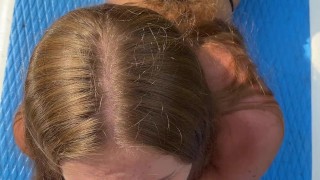 Real meeting at the lake, people saw us cum on our face