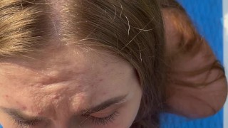 Real meeting at the lake, people saw us cum on our face