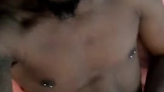 Pierced cock in need of a helping hand.