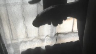 JERKING OFF THROUGH THE WINDOW😯 almost caught