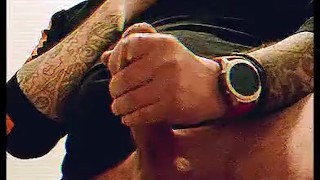 TattooedScottish Enjoys a Fantastic Cumshot in a Public Toilet!