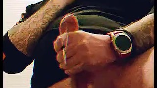 TattooedScottish Enjoys a Fantastic Cumshot in a Public Toilet!