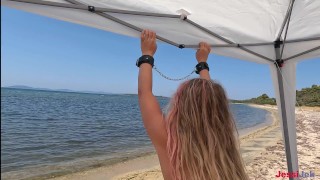 Dirty wild anal on beach tied up I Hard fucking her big juicy ass JessiJek