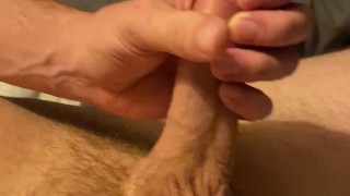 POV: I quickly jerk my uncut cock for all of you to see! 😈