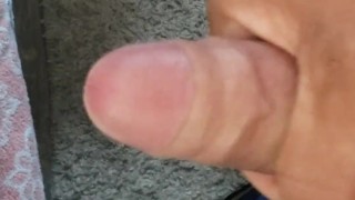 Big loud of cum on the floor