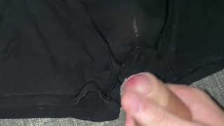HAND JOB MY COCK AND CUM ON MY BOXERS (part 1)