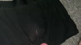 HAND JOB MY COCK AND CUM ON MY BOXERS (part 1)