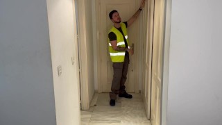 Builder bully coworker boot domination