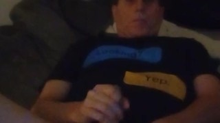 -jerking my cock -