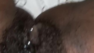 Showing my heir pussy so you can cum in it