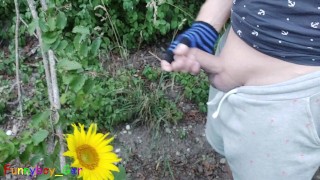 Outdoor guy pollinates a sunflower (OnlyFans Funnyboy_Ger)