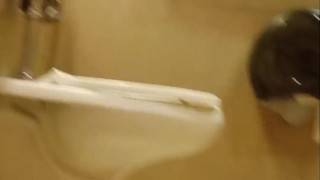 Public bathroom pup play♡