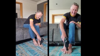 My weirdest video ever. No cum foot massage.