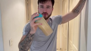 Bodybuilder stepbrother protein fart domination