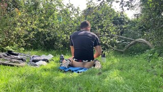 Outdoor in apple garden
