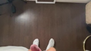 Blonde French twink with a big dick and big balls