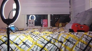 femboy spending night alone