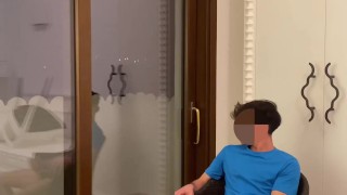 He got lost looking for his hotel room and started jerking off