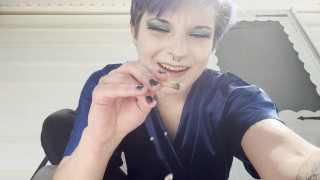 Femdom Bully Makes You Her Foot Boy Ashtray