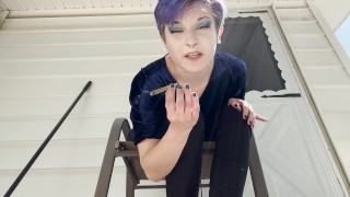 Femdom Bully Makes You Her Foot Boy Ashtray