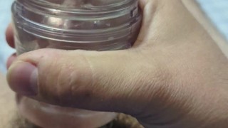 OnlyFans Teaser: hung bear blows a week long load in a dirty Fleshlight