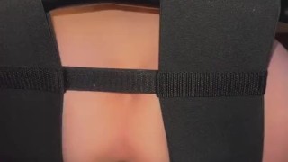 Hot Dripping Wet Milf Fucks Mr Hankeys XL Corn on her Bang Bench