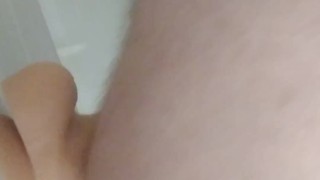 Otter anal in shower with dildo