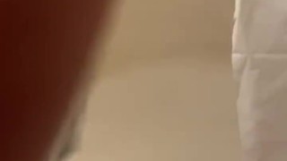 Diaper boy inserting butt plug