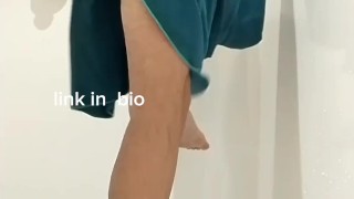 Boy after shower gets horny