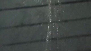 Desperate and horny standing pee outside